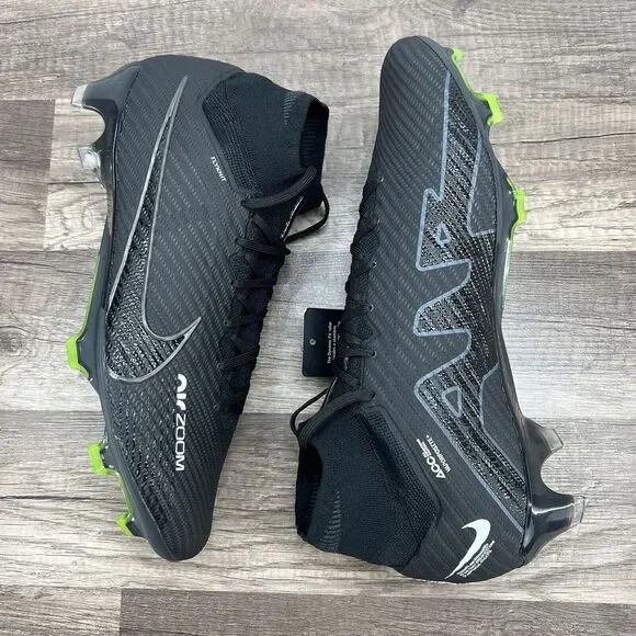Nike Zoom Superfly 9 Elite FG Black Volt Soccer Cleats DJ4977 Men 7.5 / Womens 9